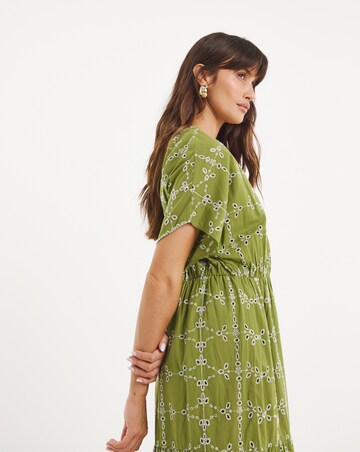 Pure Cotton Broderie Smock Dress