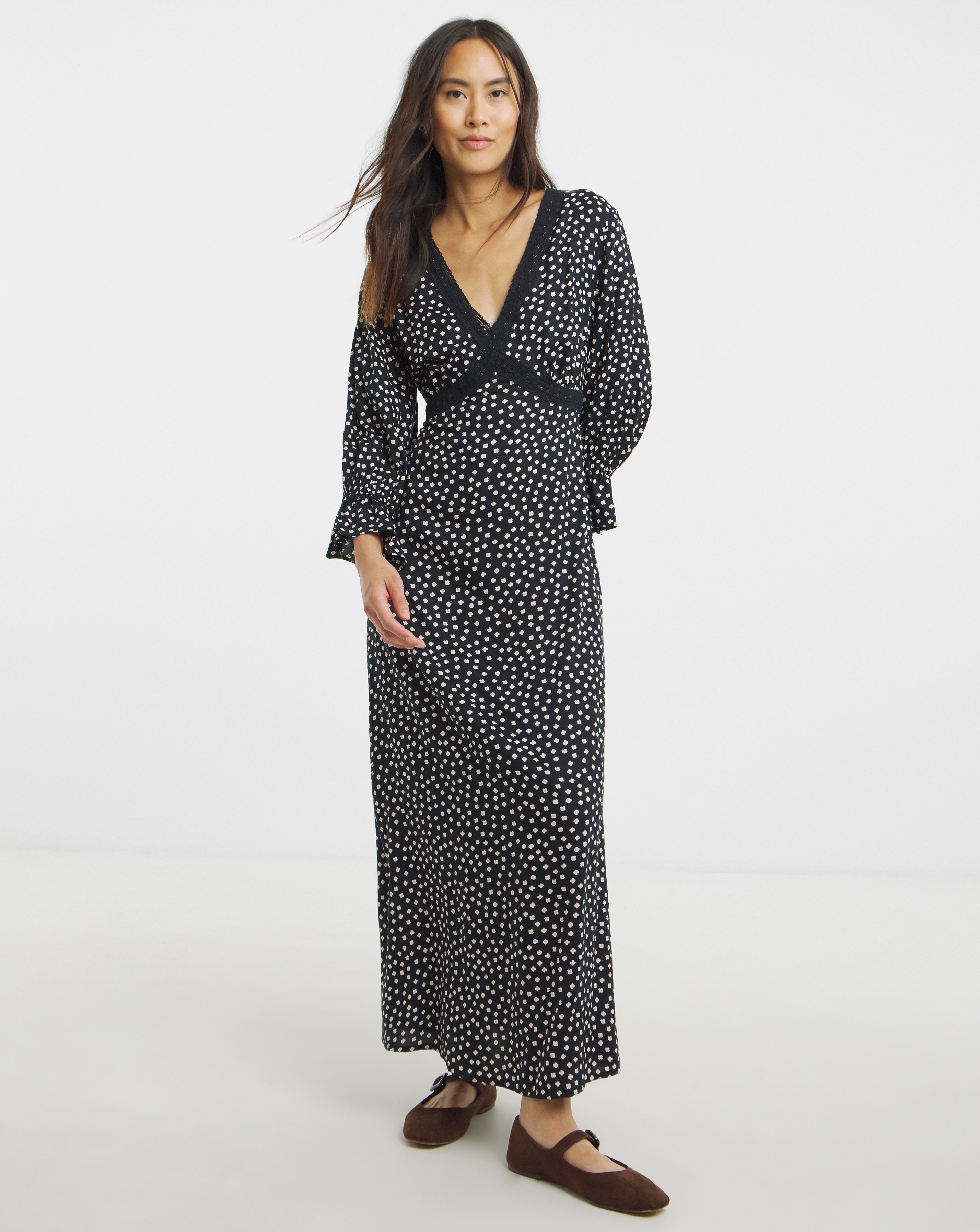 Lace Insert Tea Dress