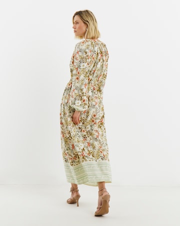 Border Print Spun Dress