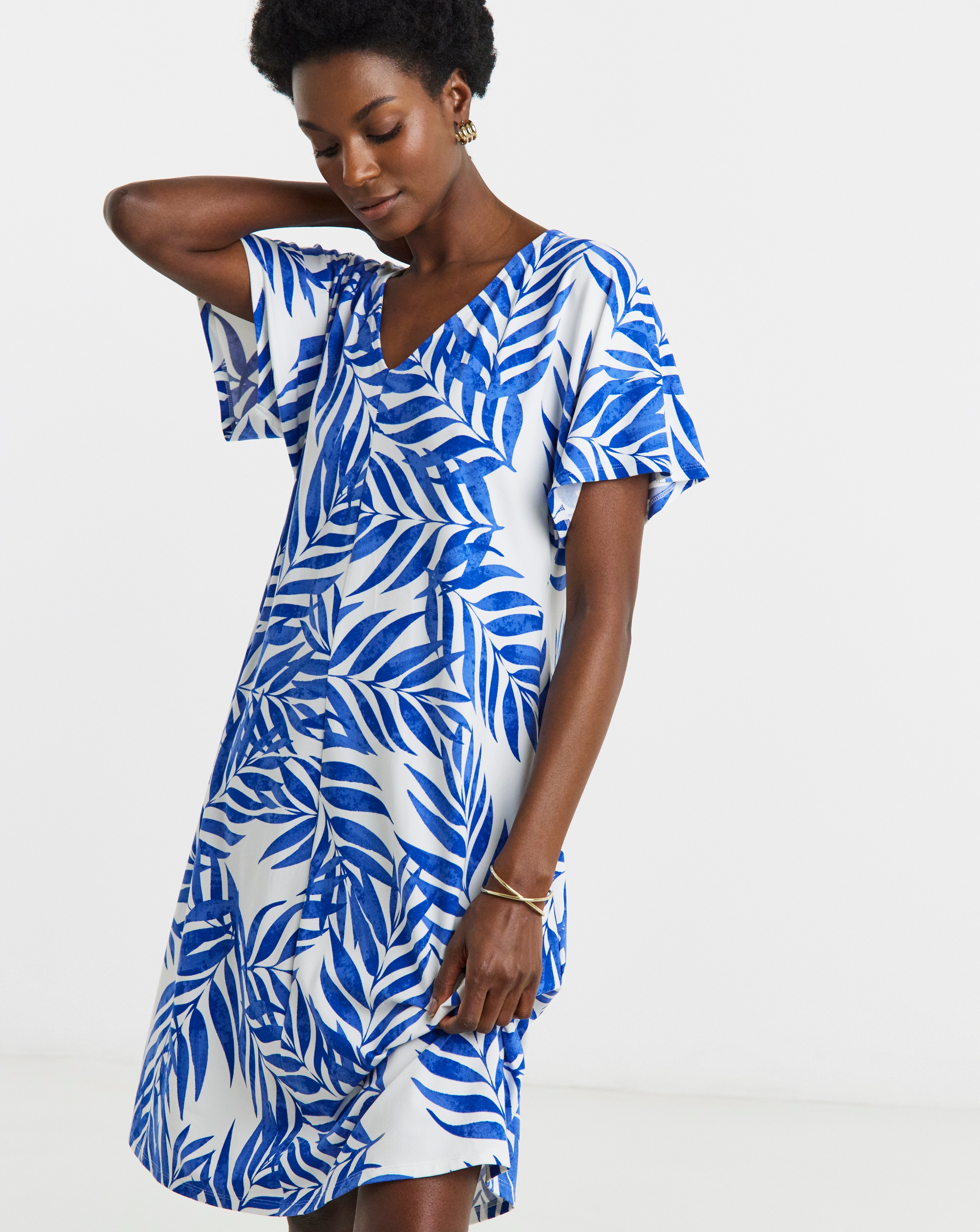 New In - Great Value V Neck T-Shirt Dress