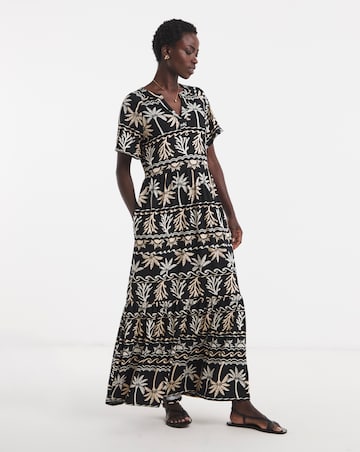 Soft Touch Notch Neck Maxi Dress