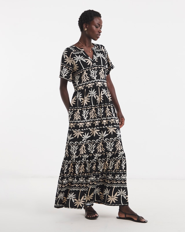 Soft Touch Notch Neck Maxi Dress