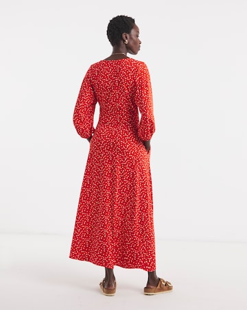 Puff Sleeve Soft Touch Jersey Dress