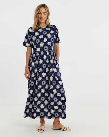 Soft Touch Half Sleeve Smock Dress