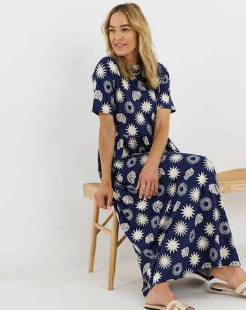 Soft Touch Half Sleeve Smock Dress