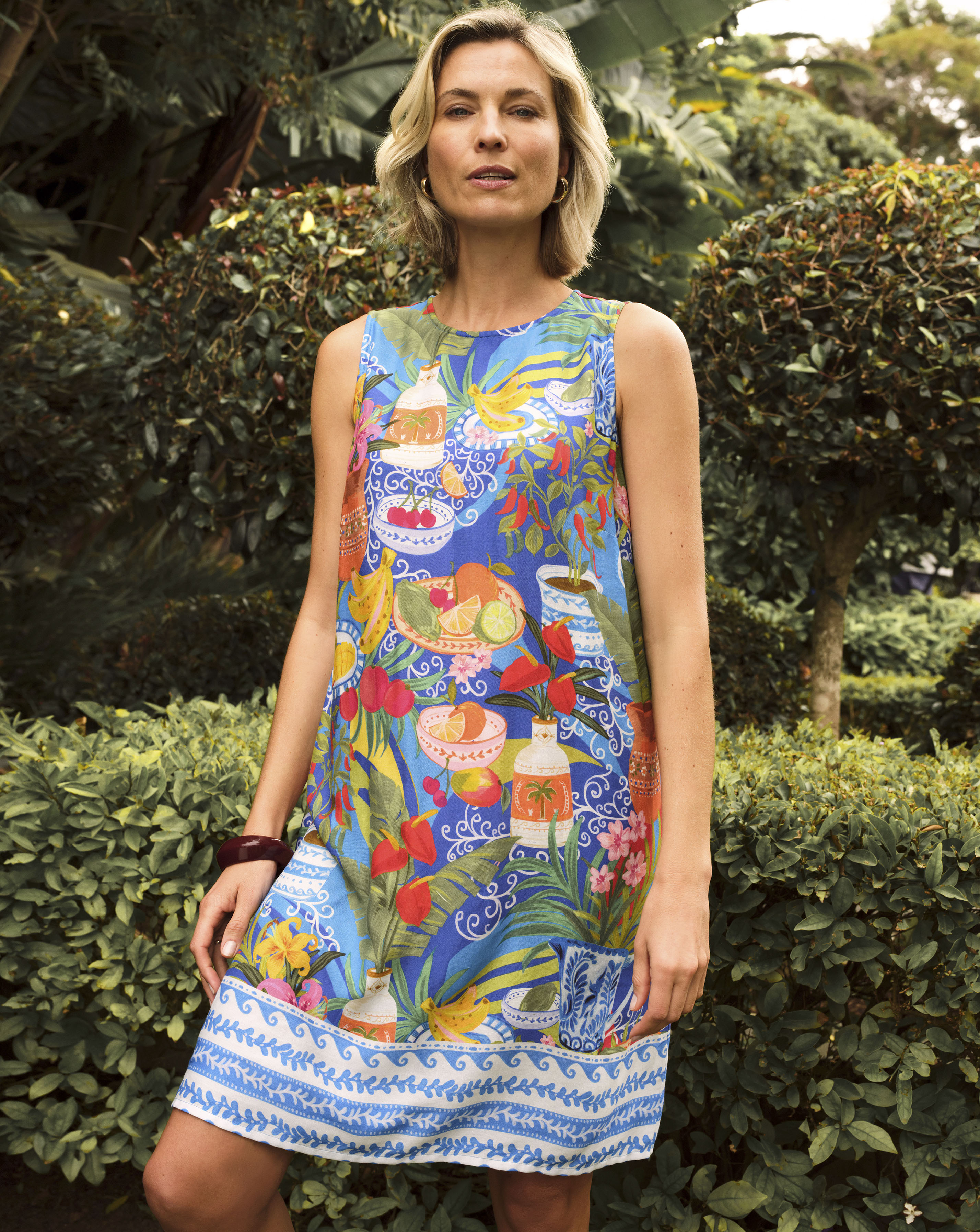 New In - Linen Sleeveless Shift Dress