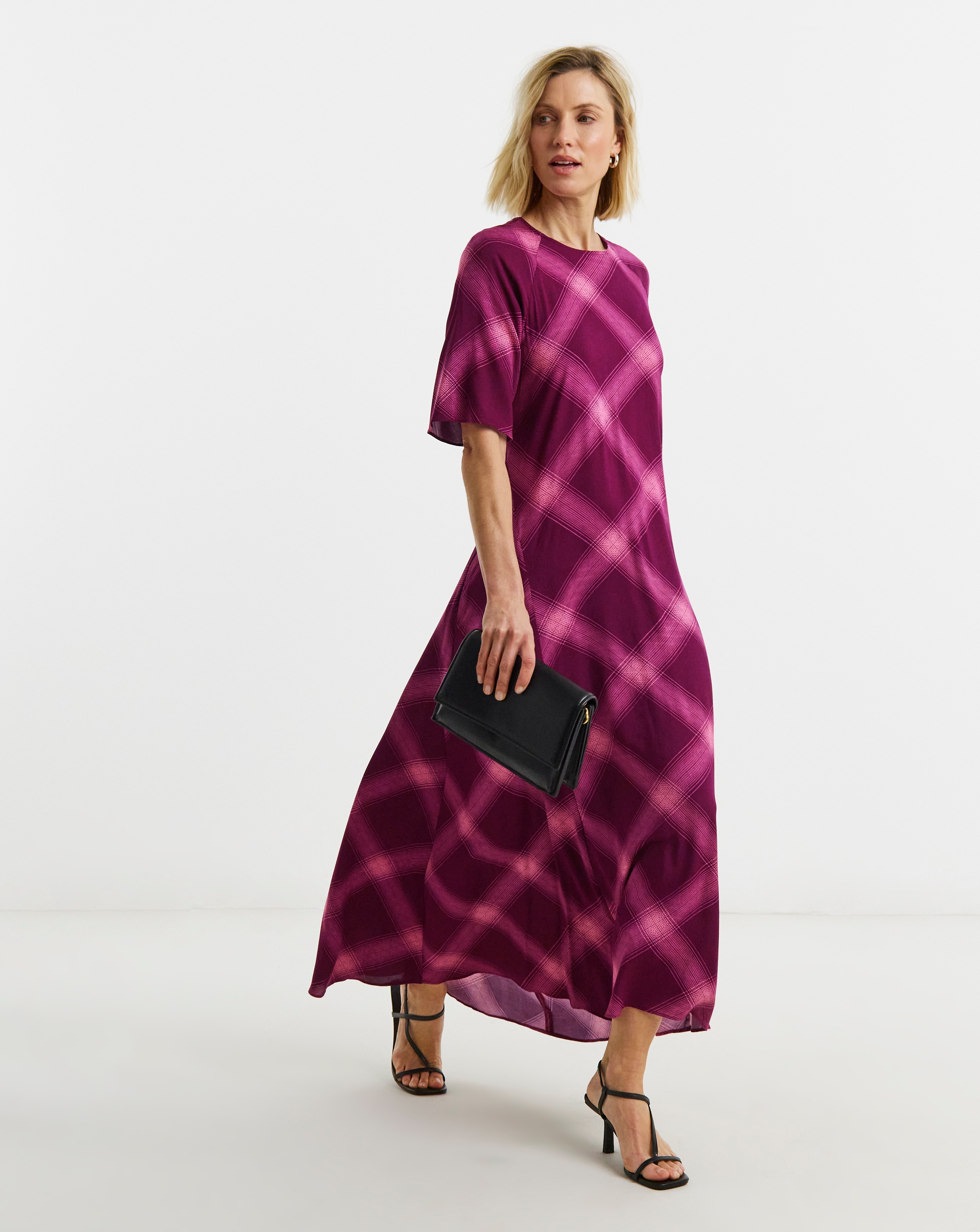 New In - Short Sleeve Care Free Maxi Dress