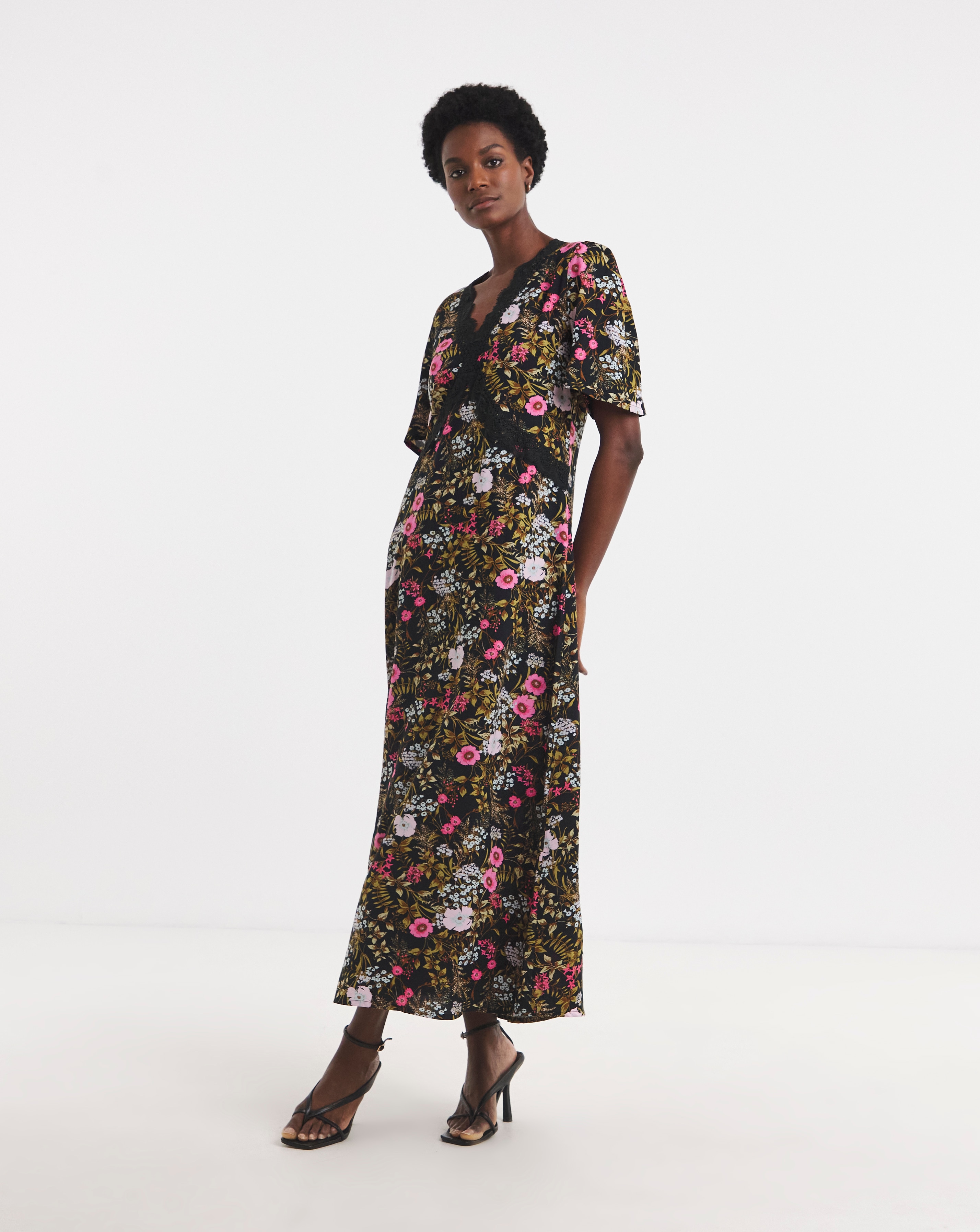 New In - Lace Trim Tea Dress