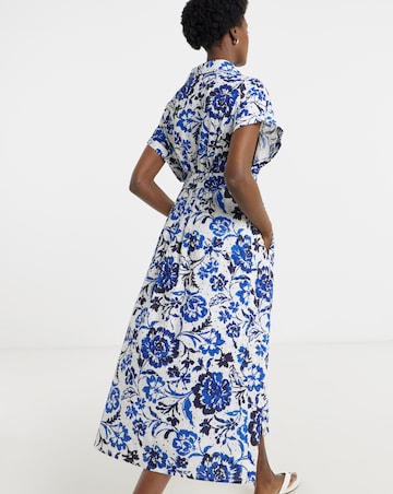 Printed Broderie Shirt Dress