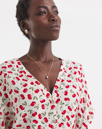 Drop Waist Button Through Dress