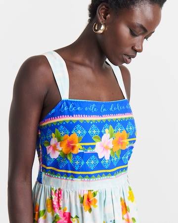 Strappy Print Prom Dress
