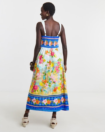 Strappy Print Prom Dress