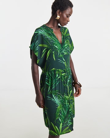 Short Button Through Smock Dress