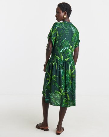 Short Button Through Smock Dress