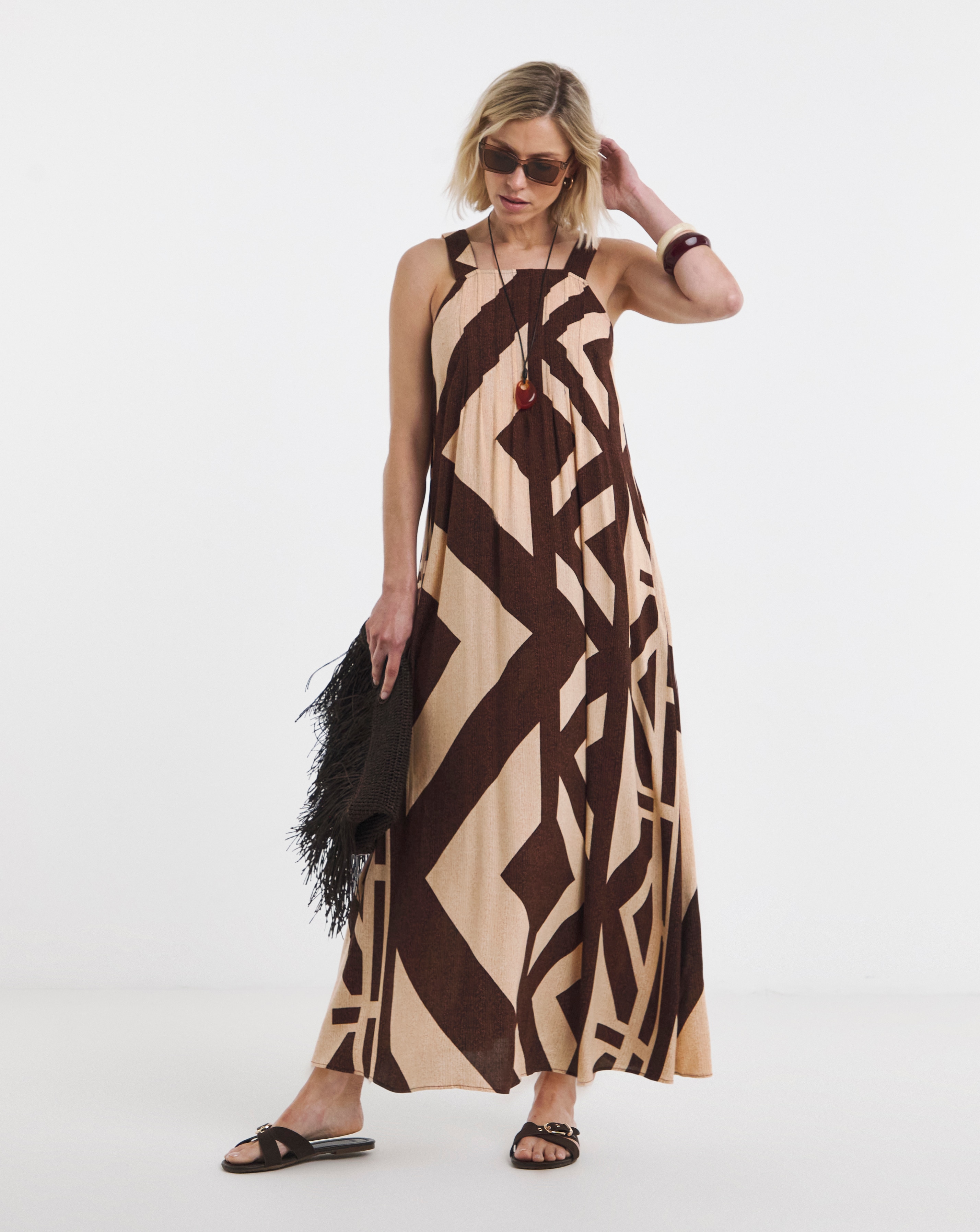 New In - Strappy Square Neck Maxi Dress