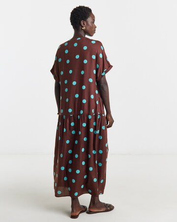 Drop Waist Button Through Dress