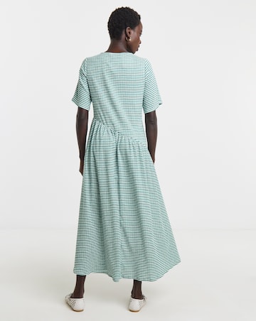 Gingham Asym Drop Waist Maxi Dress