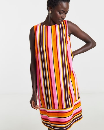 Linen Sleeveless Shift Dress
