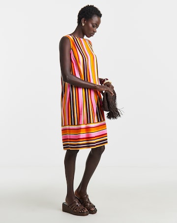 Linen Sleeveless Shift Dress