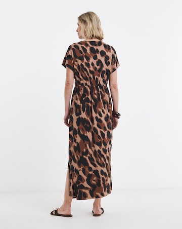 Great Value Tie Waist Midi T-Shirt Dress