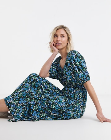 Soft Touch Waisted Midi Tea Dress