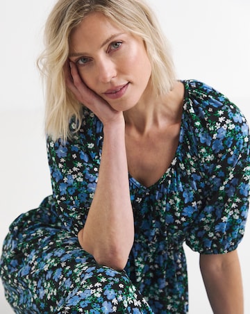 Soft Touch Waisted Midi Tea Dress