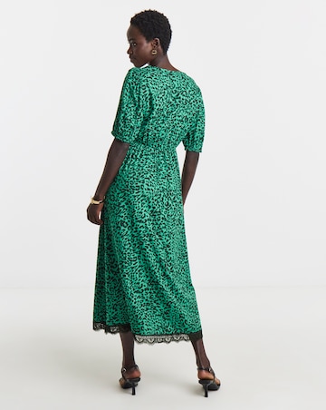 Square Neck Lace Tea Dress