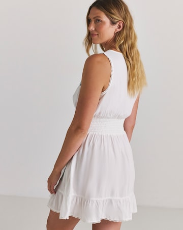 Embroidered Mini Beach Dress