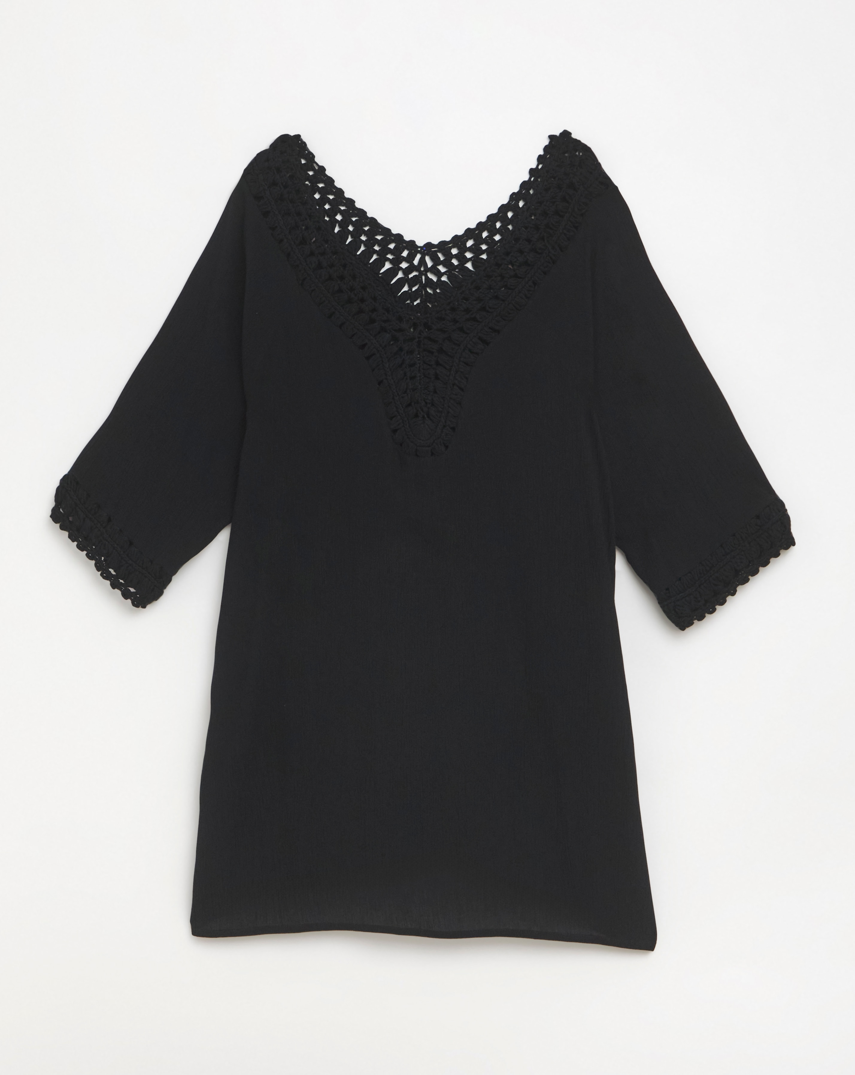 Hawaii Crochet Detail Mini Beach Dress