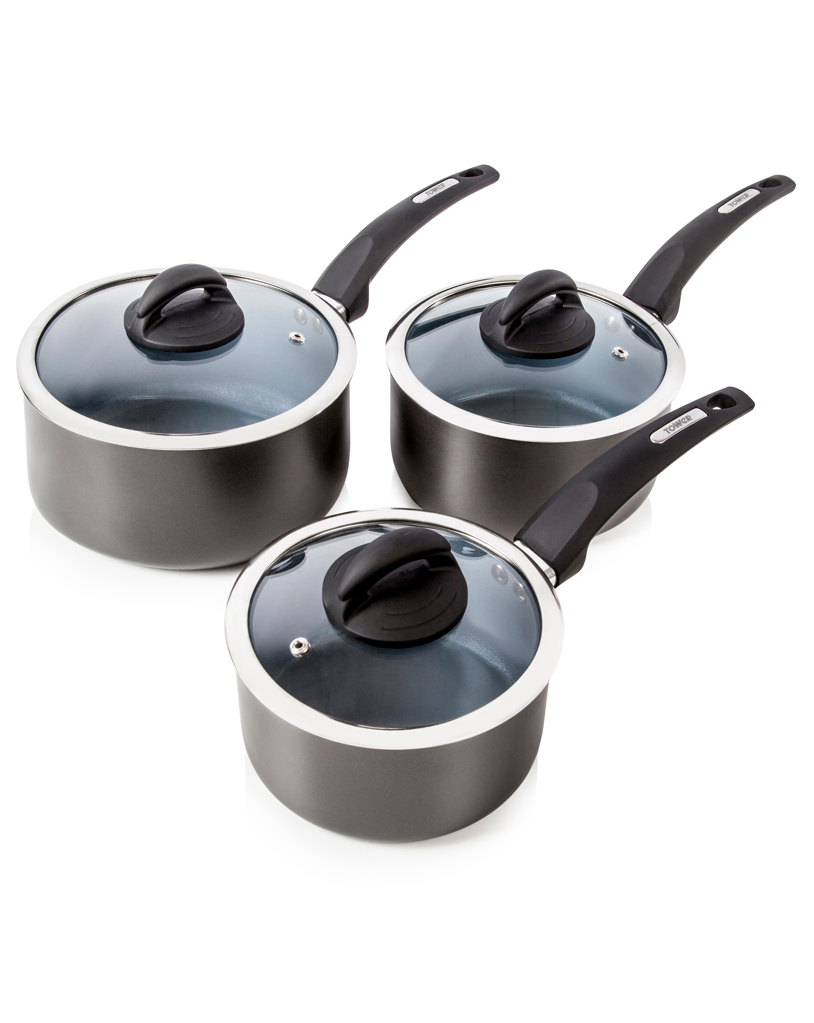 Tower Cerasure 3pc Saucepan Set 16,18,20