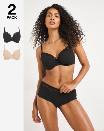 2 Pack Sophie Everyday Soft Ribbed Full Cup Bras