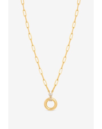 Jon Richard 18K Gold Plated and Pave Link Chain Necklace