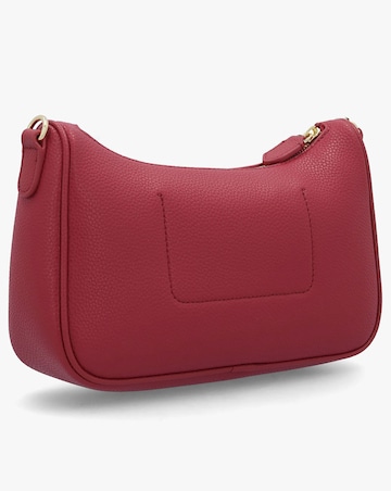 Emporio Armani Lilly Red Pebbled Baguette Bag