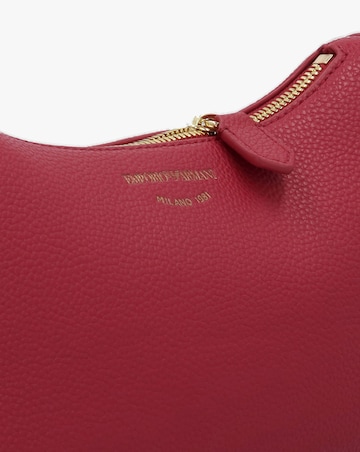 Emporio Armani Lilly Red Pebbled Baguette Bag