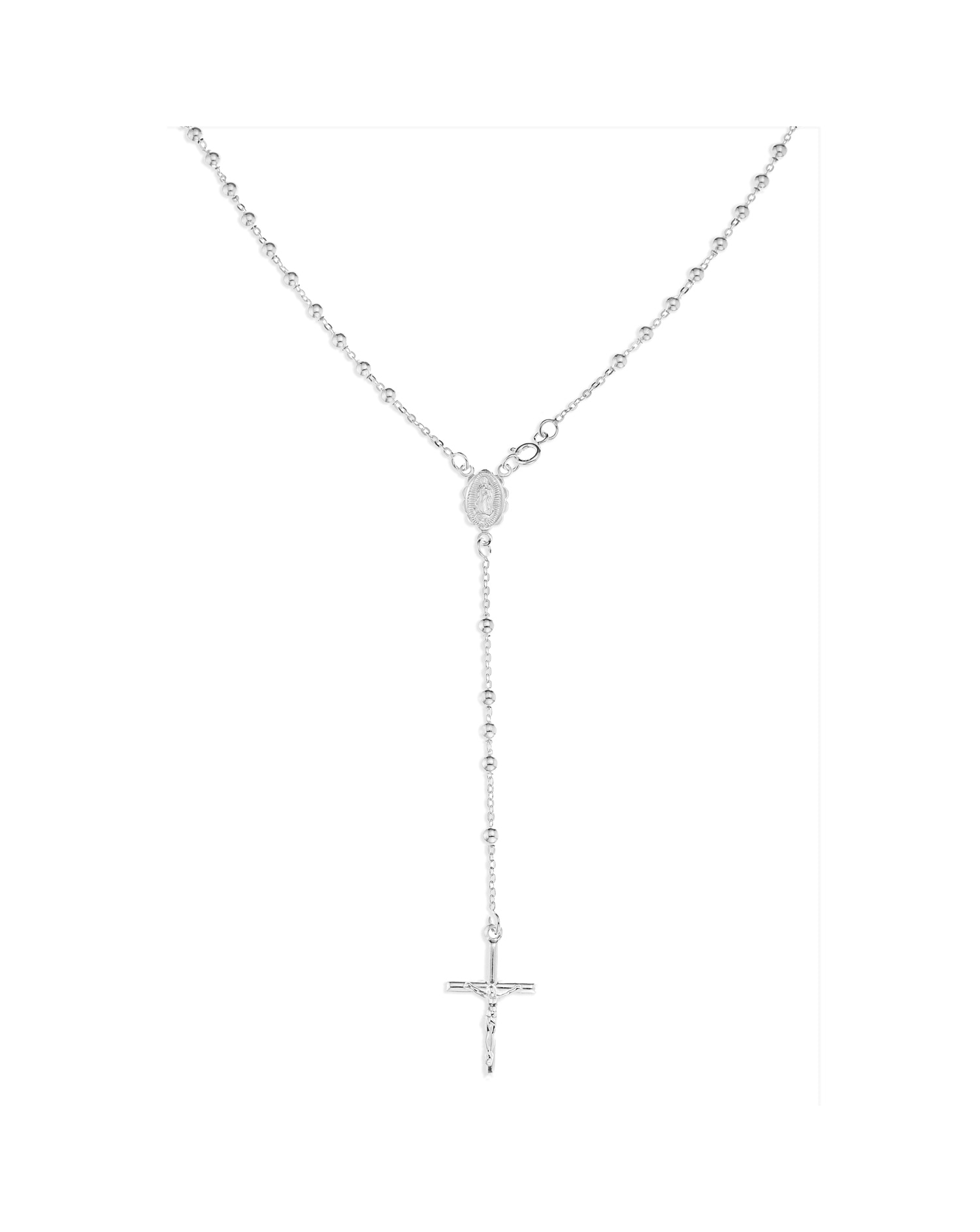 Silver Rosary Necklace