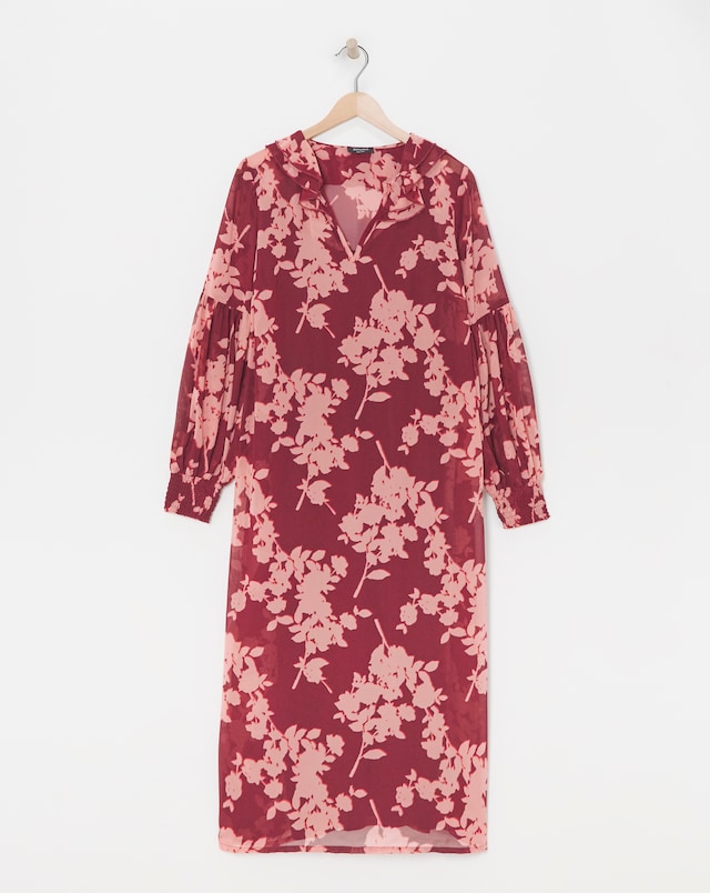 Frill Collar Maxi Dress