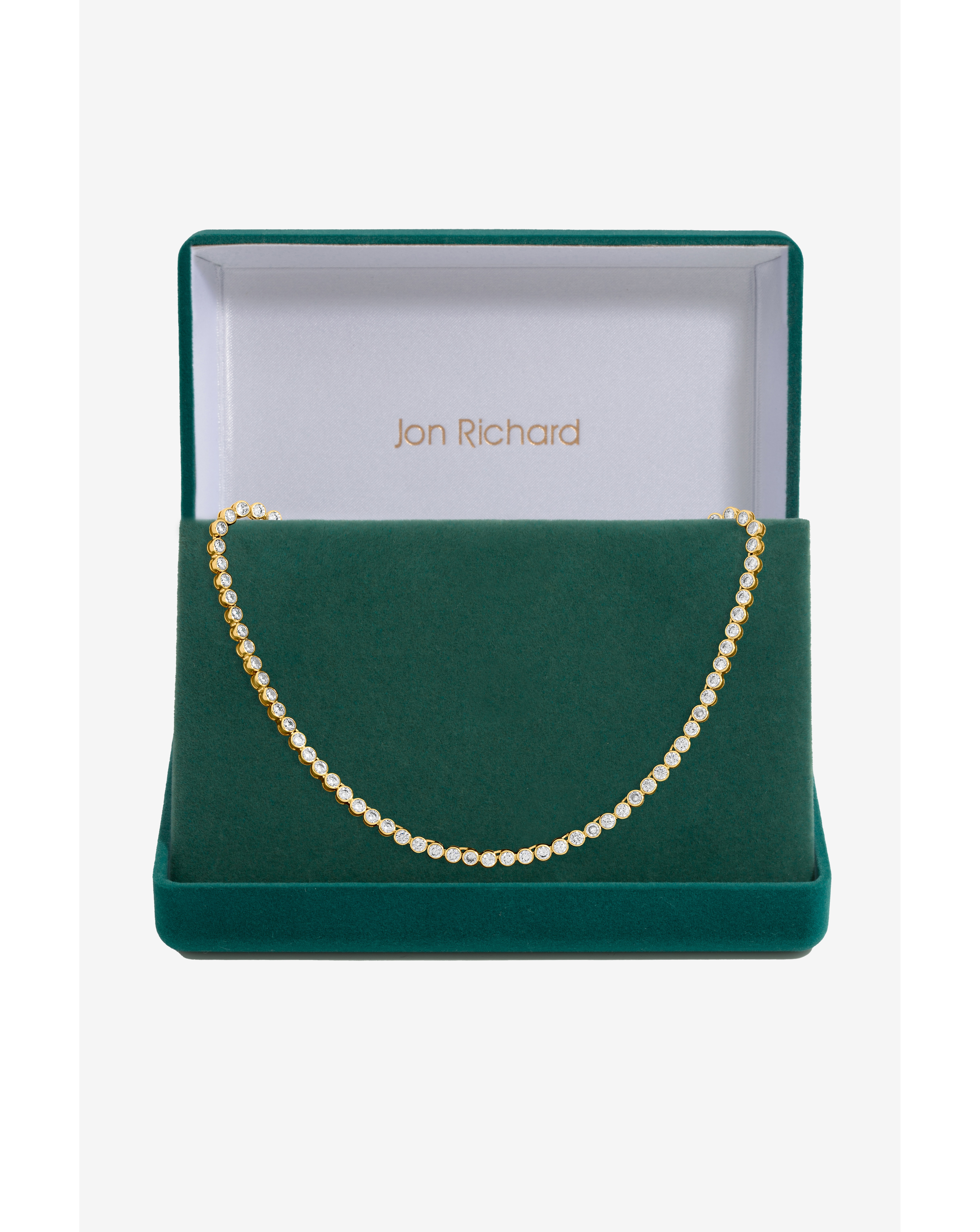 14K Gold Plated CZ Tennis Necklace