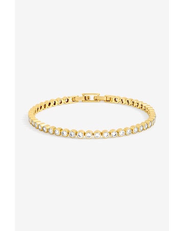 Jon Richard 14K Gold Plated Crystal Cubic Zirconia Tennis Bracelet - Gift Box