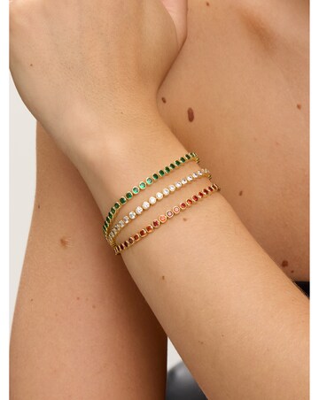 Jon Richard 14K Gold Plated Crystal Cubic Zirconia Tennis Bracelet - Gift Box