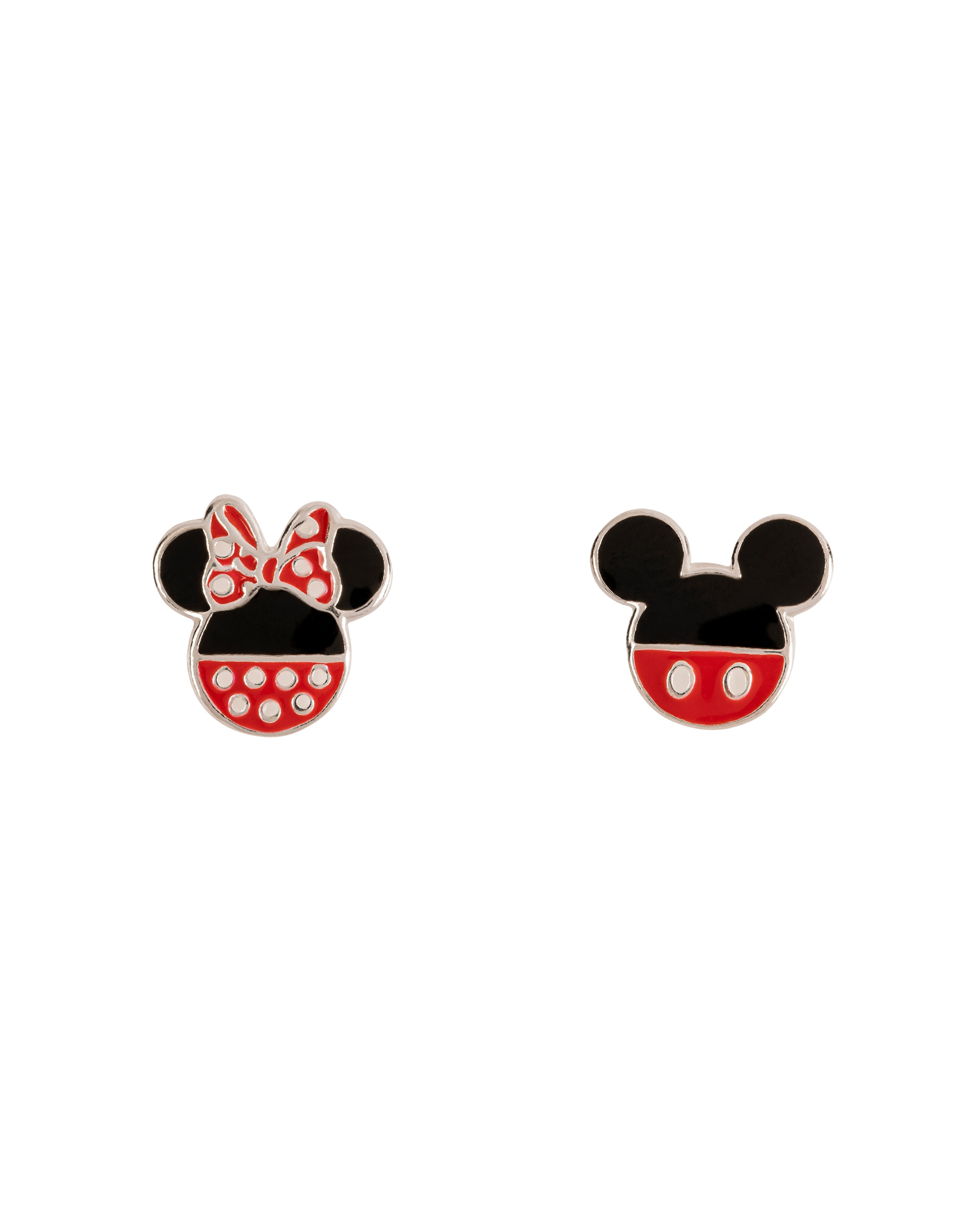 Mickey Black & Red Earrings