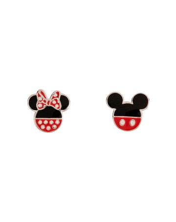 Mickey Black & Red Earrings