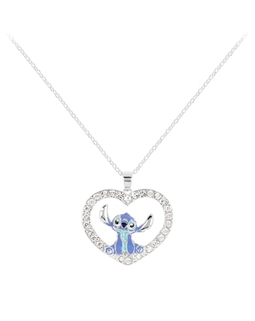 Stitch Stone Set Heart Necklace