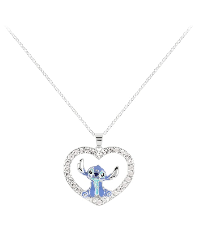 Stitch Stone Set Heart Necklace