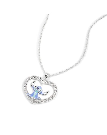 Stitch Stone Set Heart Necklace