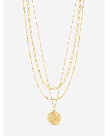 Mood Gold Molten Coin Multirow Pendant