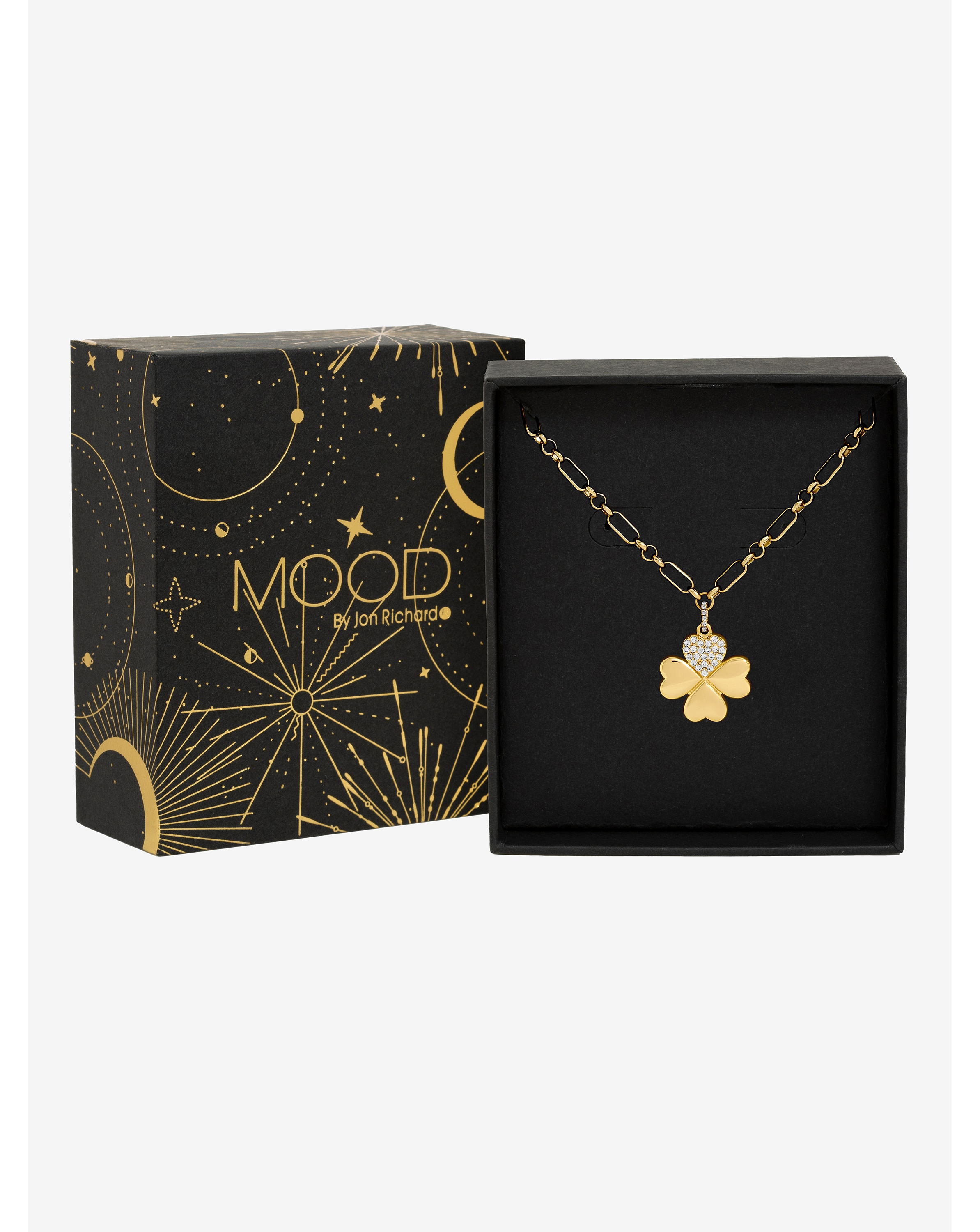 Gold Plated Clover Pendant Gift Boxed