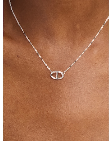 Simply Silver Sterling Silver 925 Interlink Heart Necklace