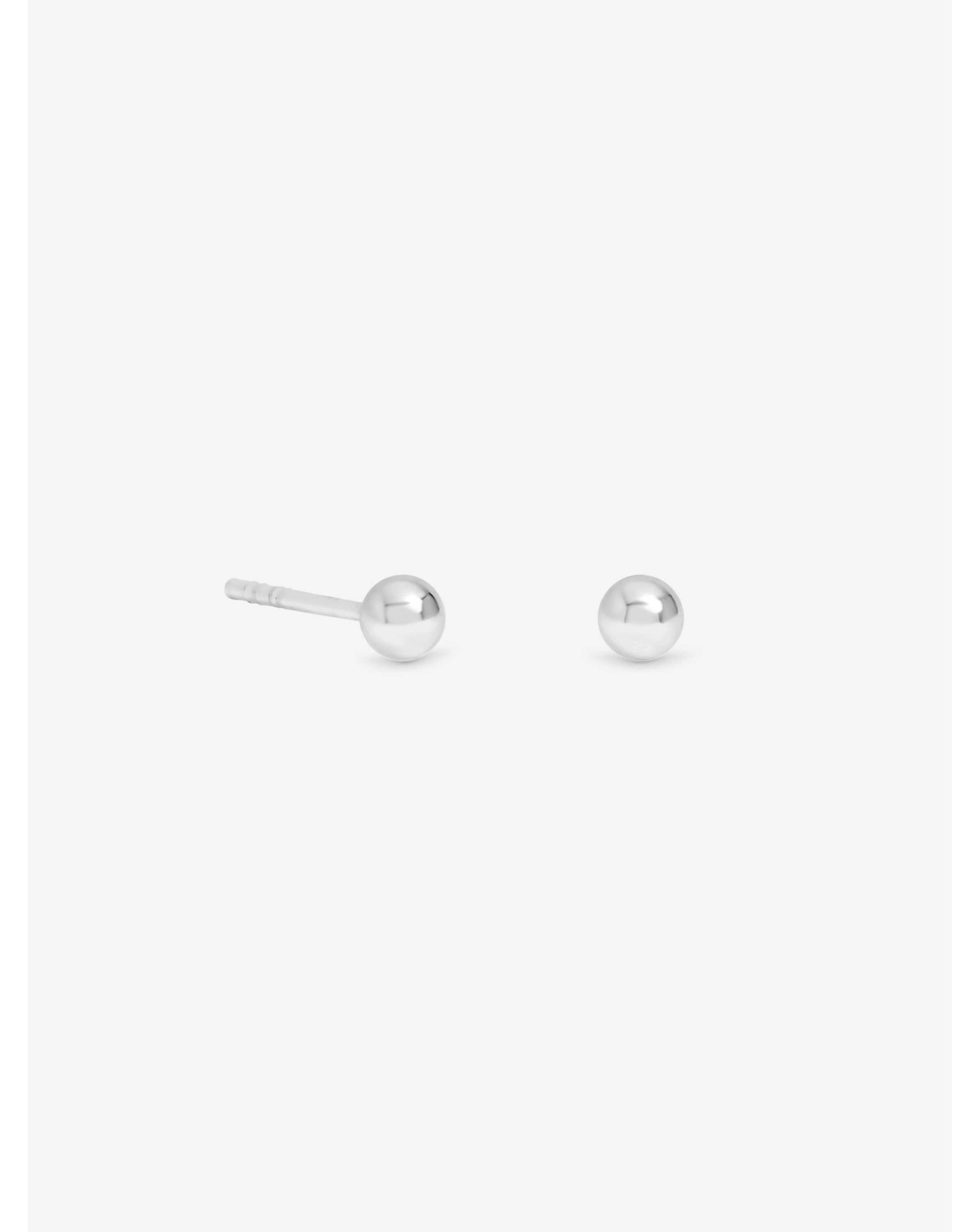 Sterling Silver 925 Polished Ball Studs