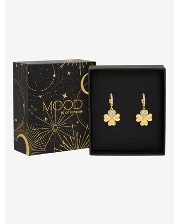 Mood Gold Plated Clover Earrings - Gift Boxed