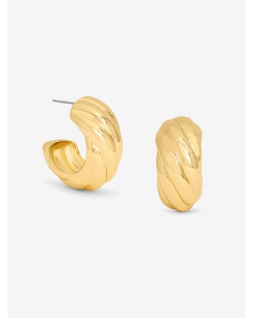Mood Gold Polished Intertwined Hoop Earrings